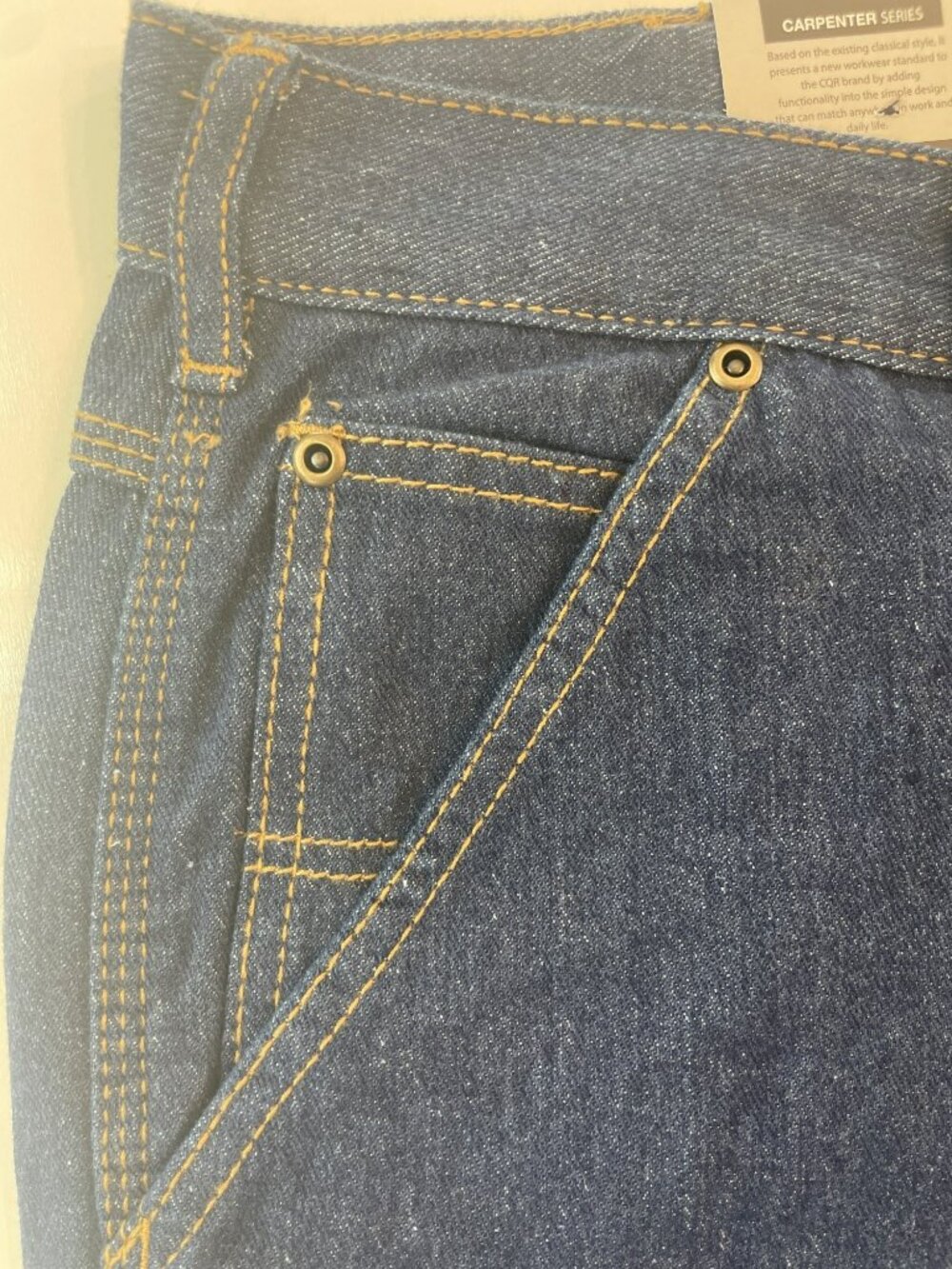 CQR Tactical Series Carpenter Jeans Dark Indigo TWP501 Relaxed Fit Men's 34x32 - Picture 5 of 15